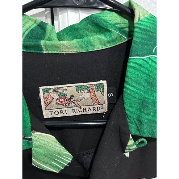 Tori Richard Mens Hawaiian Shirt Cocktail Tropical Leaf Print Size S - Picture 7 of 11